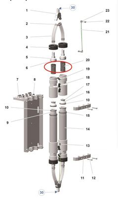 1020805 Μαύρη βαλβίδα τσιμπήματος με σκόνη