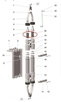 1020805 Μαύρη βαλβίδα τσιμπήματος με σκόνη